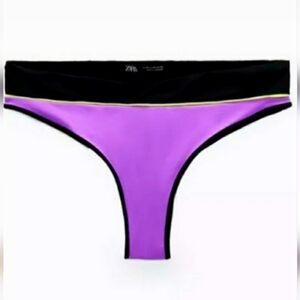 NEW ZARA CHEEKY Color Block Swim Bottoms Size XL